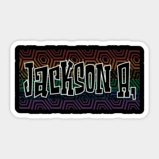 LGBTQ PATTERN AMERICA JACKSON Sticker